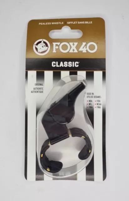 Fox 40 Classic Pealess Fingergrip Schiedsrichterpfeife 115 dB Fußball Rugby