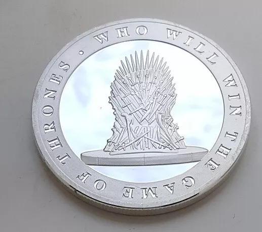 GAME OF THRONES Silver Coin House of Dragons Fantasy TV Series Disney Gold Crown 3