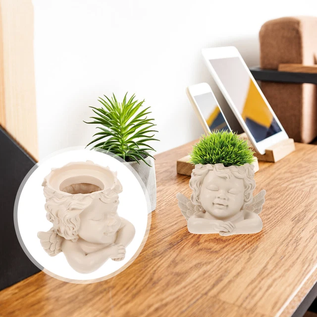 Swing Face Pot De Jardinière, 1 Pcs En Résine Joli Pot De Plantes Succulentes, Pots De Plantes