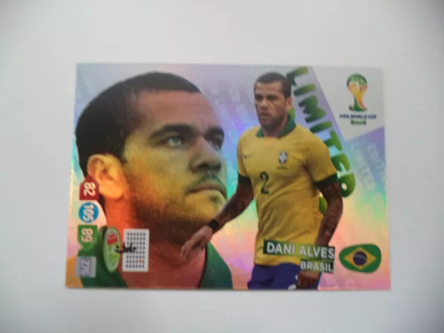 Panini Adrenalyn XL Brasil 2014 Dani Alves Limited Edition World Cup WM WC