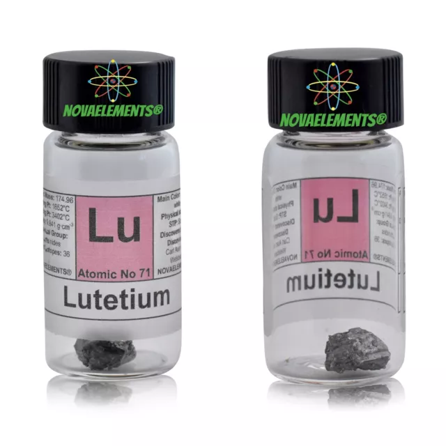 0.5g Lutetium Metall element 71 Lu stücke 99,95%, in Glasampulle mit Etikett