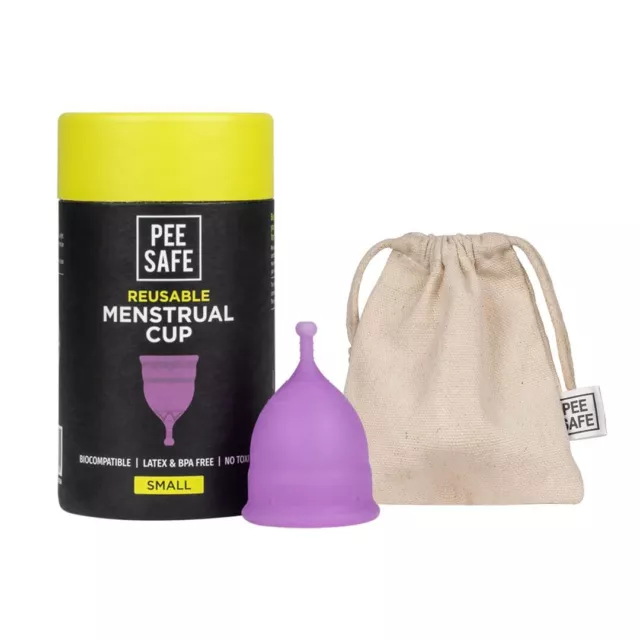Peesafe Wiederverwendbar Menstruation Tasse für Damen - Lila,S Größe (Packung 1)