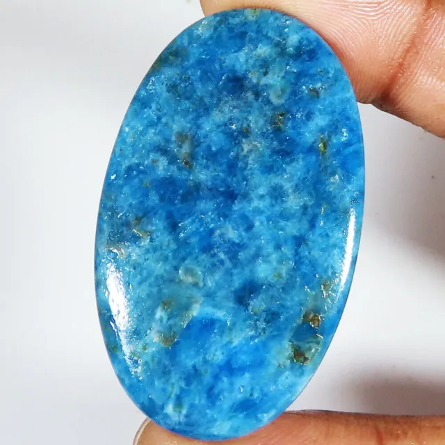 Naturel Bleu Apatite Ovale Cabochon Brésilien Gemme 91.30 CT 28x46x5 MM Fr _145