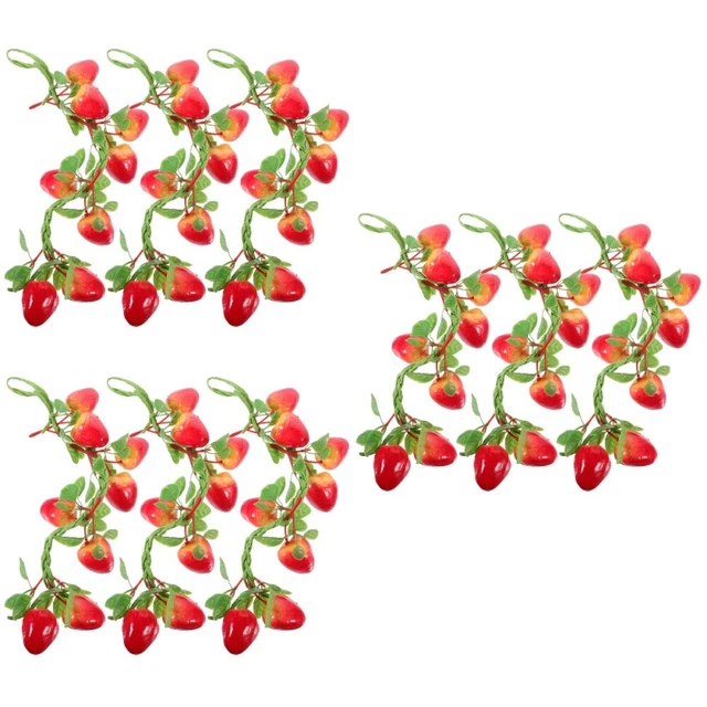 9 PCS ARTIFICIAL Fruit String Strawberry Vine Simulation Strawberry