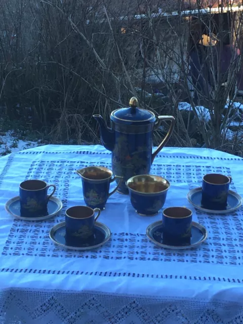 Beautiful Crown Devon Fieldings Mikado Coffee Set. Stunning! 1930s