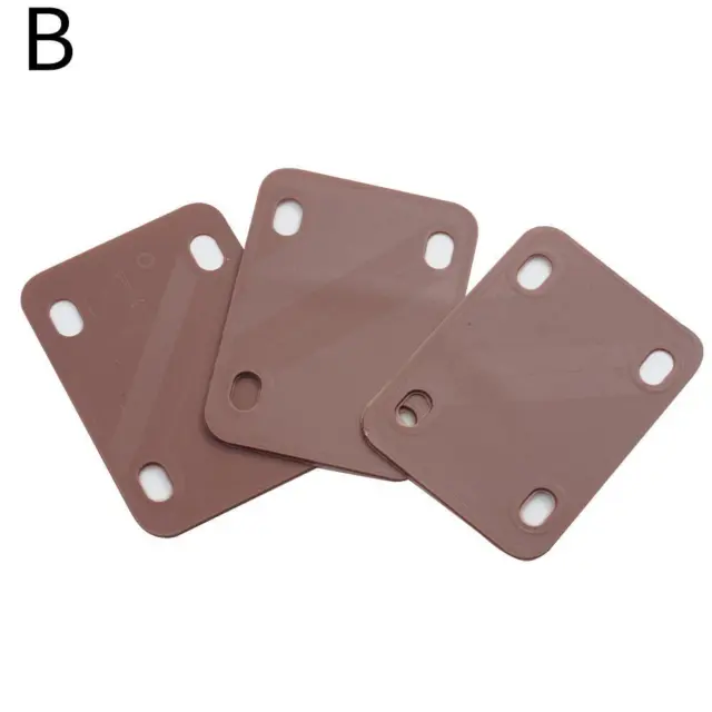Coffee 3pcs Neck Shims Guitar Neck Spacer Plastic Electric 0.25 0.5 1 Degree  S5