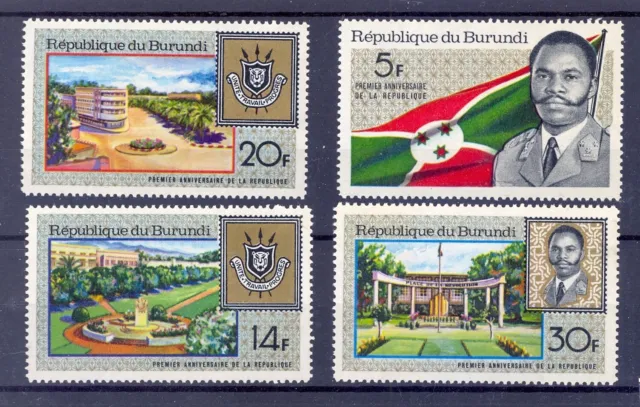 BURUNDI 1967 Place de la Revolution and Pres. Michael Micombero - MNH