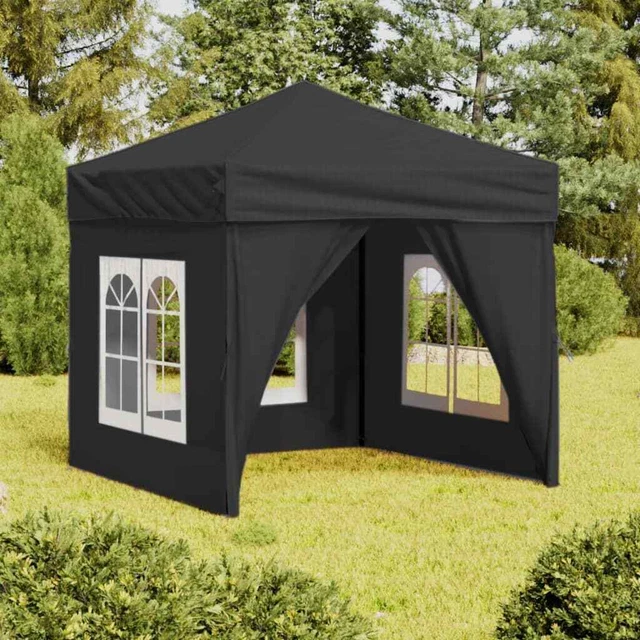 2x2m Pavillon Partyzelt mit Seitenwänden Gartenzelt Grillpavillon 3x3m 3x6m