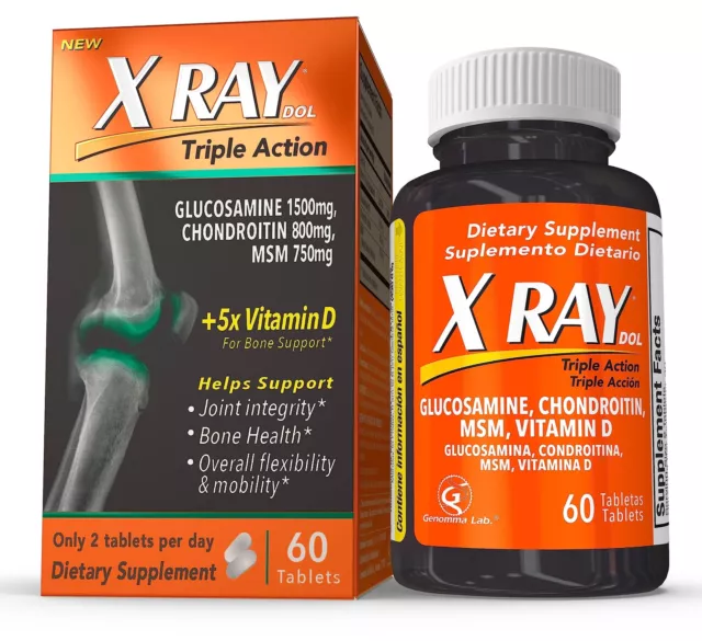 X Ray Dol Triple Action Joint Santé Supplément, Avec 5X Vitamine D,Glucosami