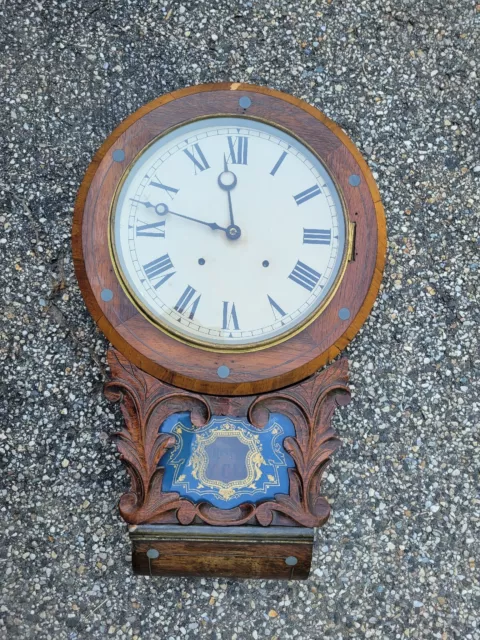 An Antique American Drop Wall Clock  NR