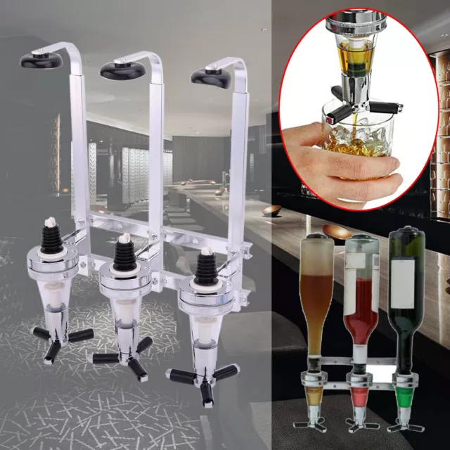 3 Bouteille Distributeur D'alcool Bouteille Bar Vin Alcool Verseur Esprit Outil