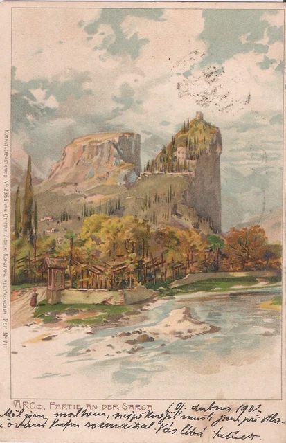 Trento- Arco-Veduta Sarca-1902