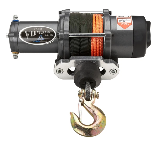 VIPER Elite 4500lb UTV Winch Kit w/ ORANGE Synthetic Rope- 2019-2020 RZR Turbo S