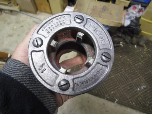 Good Used Ridgid 1-1/2" NPT Pipe Die Head For 12R Ratcheting Threader