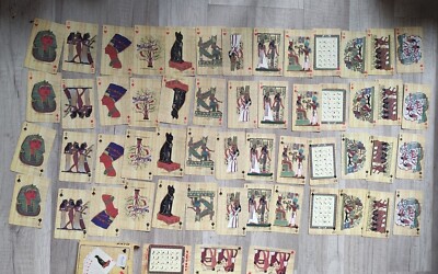 Ancien Jeu De 52 Cartes Mythologiques - Style Pochoir Tarot Dieux Divinités Oracle