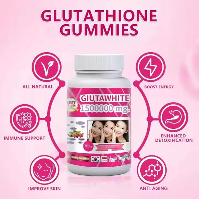 Gélules Glutathion 1.5M Mg + Vitamine C White - Éclaircissant Intense - 200  Gélules