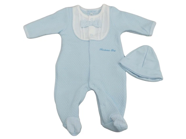 BNWT Baby boys all in one romper hat babygrow clothes sleepsuit  NB 03m 3-6mth