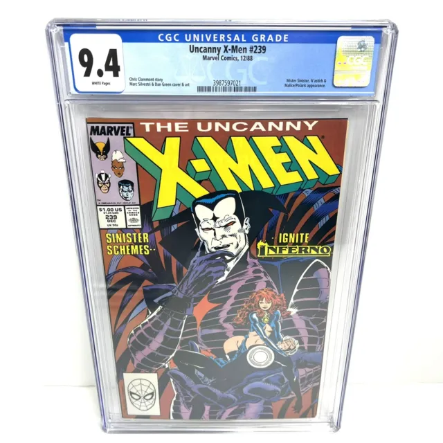 Uncanny X-Men #239 CGC 9.4 1988 Marvel Comics Mr. Sinister Cover