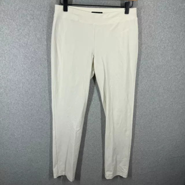 Eileen Fisher Pants Womens XS White Stretch Elastic Waist Light Pull On NWOT