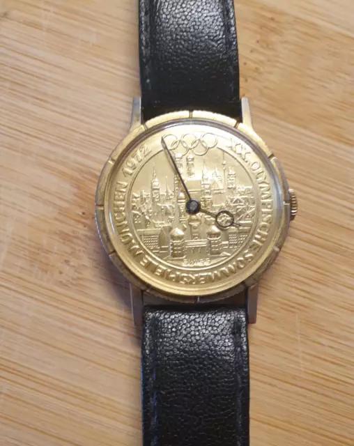 Vintage Armbanduhr Uhr mechanisch Handaufzug Olympische Spiele München 1972