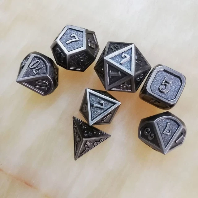 Dés DND Coléoptère Dans Ambre - Lot De 7 Dés Polyédriques - Pour Donjons & Dragons Et Jeux De Rôle
