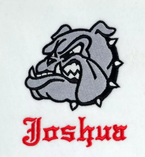 Personalized Bulldog Custom Embroidered Logo 3-Piece Bath Towel Set Brand New 2