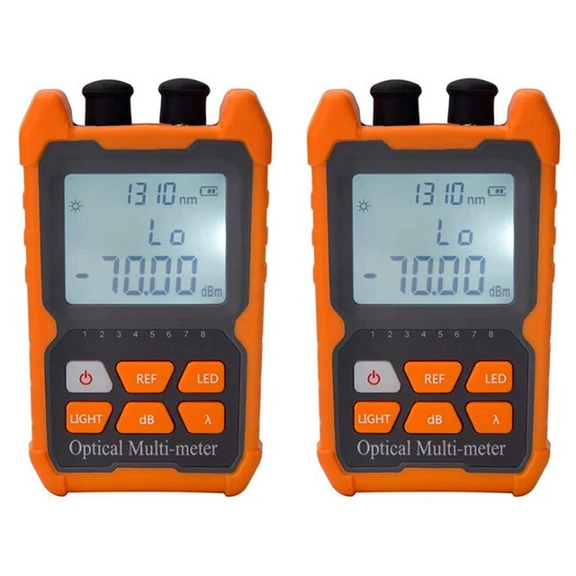 2 tester cavo fibra ottica misuratore ottico portatile FC/SC/ST universale7954