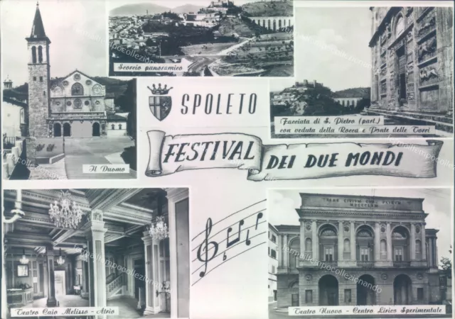 u94 cartolina spoleto festival dei due mondi provincia di perugia