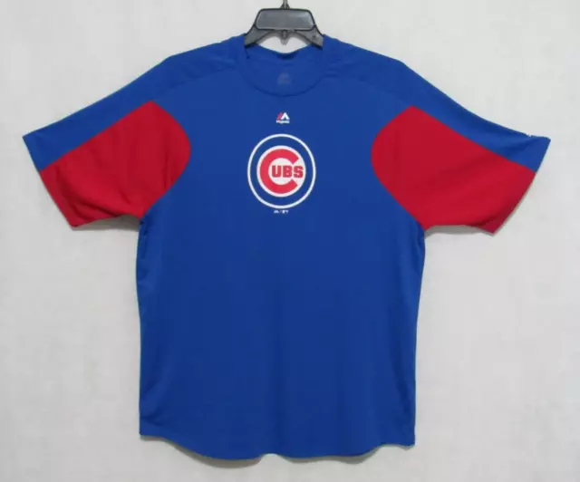 Majestic Jersey T-Shirt Chicago Cubs MLB Baseball Mens Size 2XL Short Sleeve