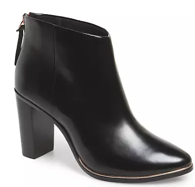 Ted Baker London BLACK LEATHER Women's Vaully Bootie, US 7.5