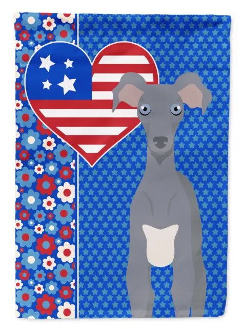 Gray Italian Greyhound USA American Flag Canvas House Size WDK5236CHF