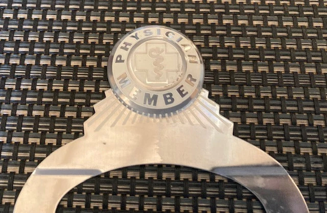 AAA American Automobile Association license plate attachment PHYSICIAN & envelop 3