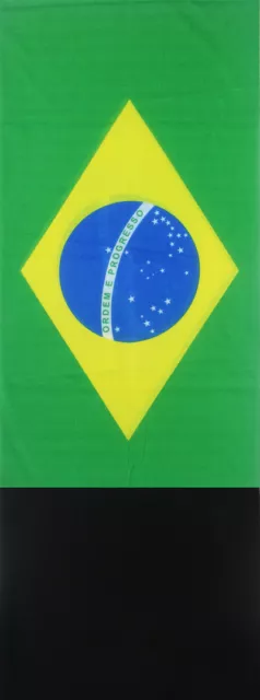 scaldacollo pile Sciarpa tubolare multifunzione doppio tessuto brasil flag