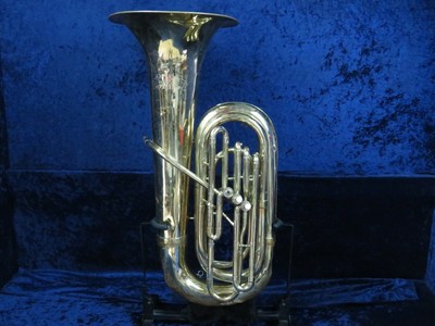 * Karl Ziess BBB MASTER Modelle Plata 4 Válvula campana Up Rotary Tuba Ser#12194 