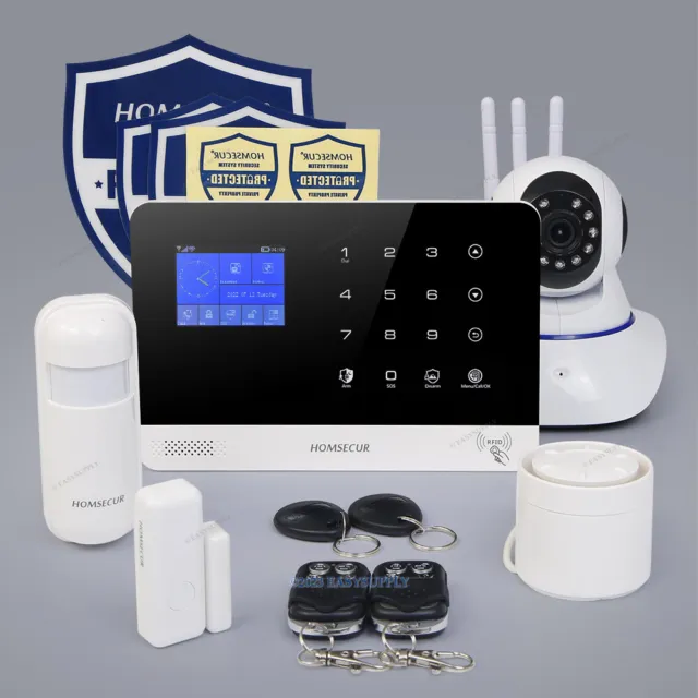HOMSECUR Wireless WIFI 4G GSM LCD Home Alarm System