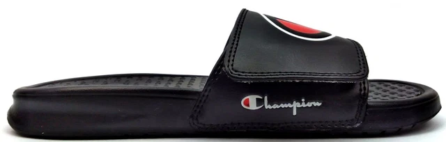 Champion Unisex Adult Slide Sandals Adjustable Slip-On Black 1588843 Size B5/W7