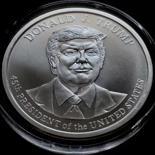 Donald Trump 2020 1 oz .999 Silver BU Coin 45th President Commemorative New MAGA