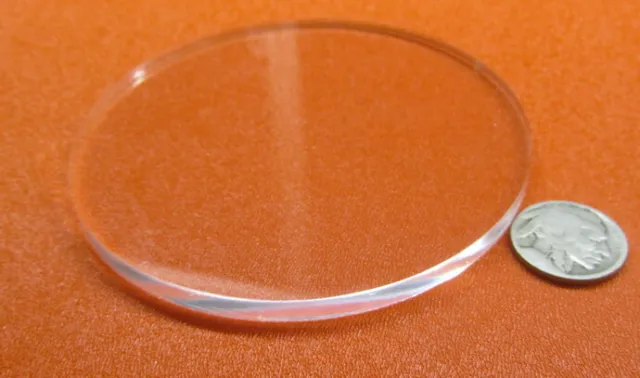 1/4" (.220") Thick x 4.00" Diameter Acrylic Circle Disc Clear  5 Pcs