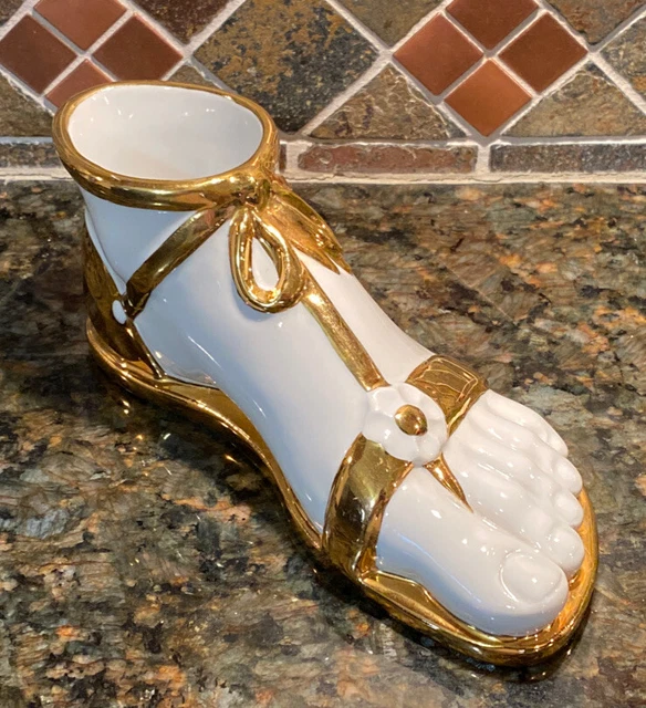 Piede Romano Roman Left Foot By Piero Fornasetti Gold White Vintage 1960's ? Piede Romano Roman Left Foot By Piero Fornasetti Gold White Vintage 1960's ?