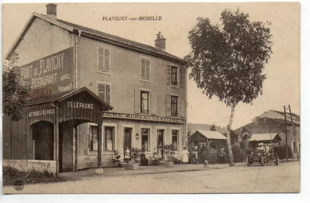 FLAVIGNY - Meurthe et Moselle - CPA 54 - café restaurant Bere Moreau vezelise