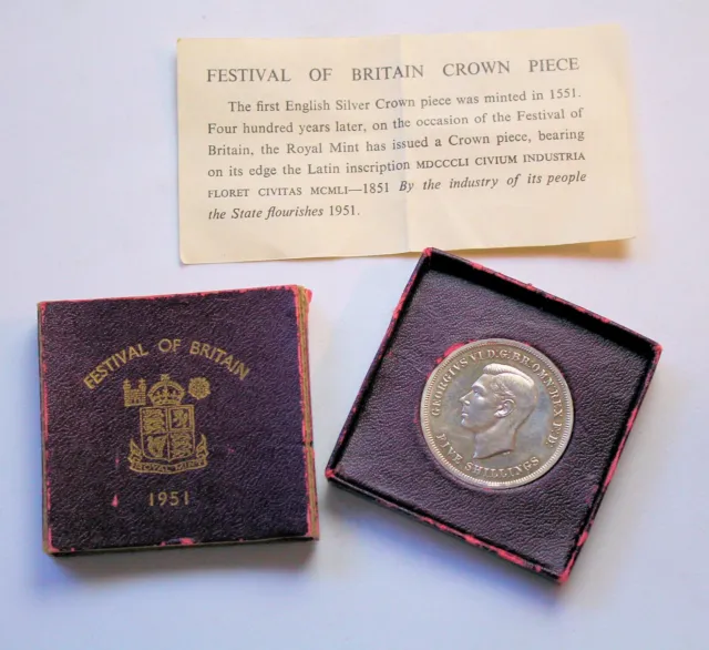 GREAT BRITAIN  5 Shillings 1951 w/ box & certificate
