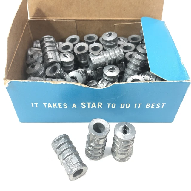 (Box/50) Star 1/4" Short Lag Shield 1" Long 1/2" Hole