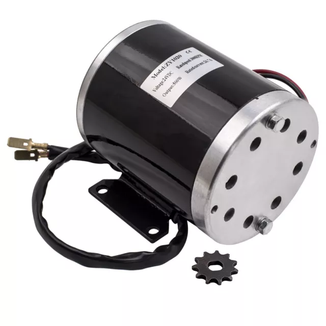 Electric Brush Motor ZY1020 for ATV Electric Scooter E Bike Go Kart 500W 24V DC