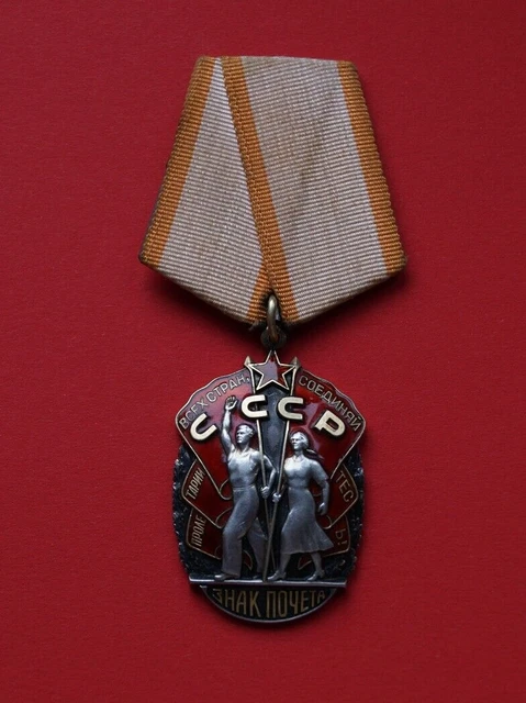 SILBER ORDEN EHRENZEICHEN der Sowjetunion Zeichen der Ehre 3 EUR 67,00