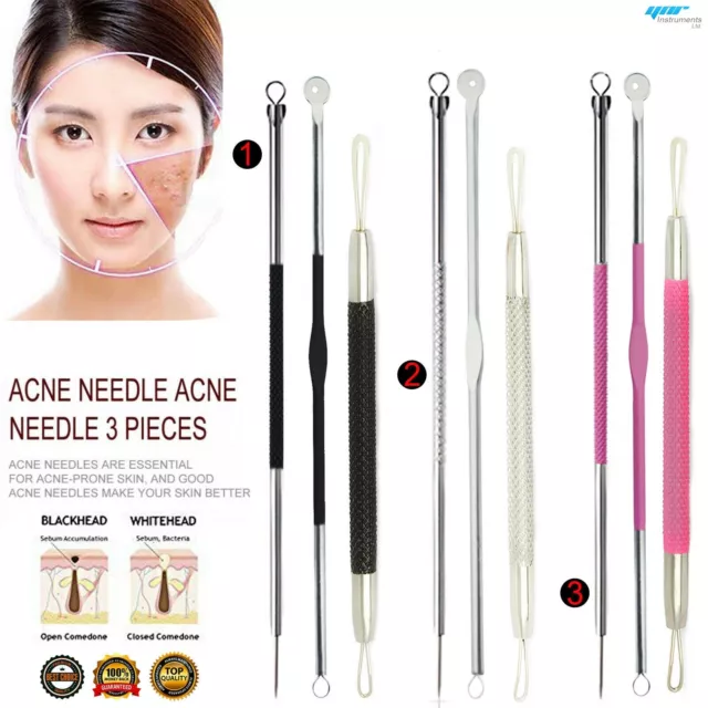 Blackhead Facial Acne Spot Pimple Remover Extractor Tool Comedone Face Stainless