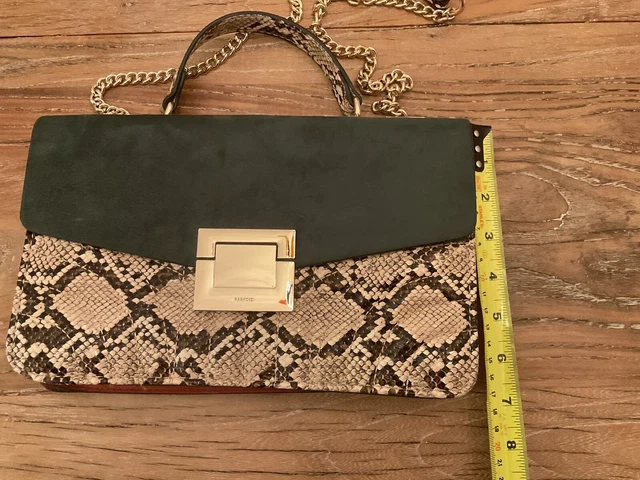Purse Suede Parfois NWOT Gold Tone Chain Convertible To Shoulder Or Hand Bag