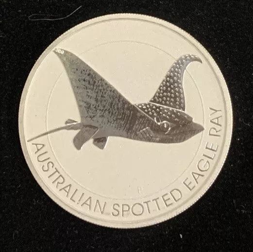 RARE 1.5 Oz Australian Spotted Eagle Ray .9999 Fine SILVER Bullion Coin