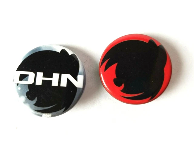 My Little Pony Pins Buttons 2 Derpy Hooves Red White Black Sillouette 1" Metal