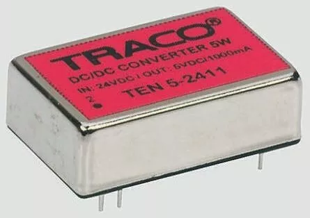 1 pcs - TRACOPOWER TEN 5 DC-DC Converter, 15V dc/ 400mA Output, 36 - 72 V dc Inp