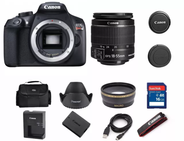 EXCELLENT Canon EOS Rebel T6 DSLR Camera with 18-55mm II Lens (2 LENSES)